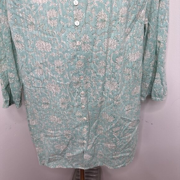 J. Jill Mint Green Floral Tunic - Picture 4 of 9